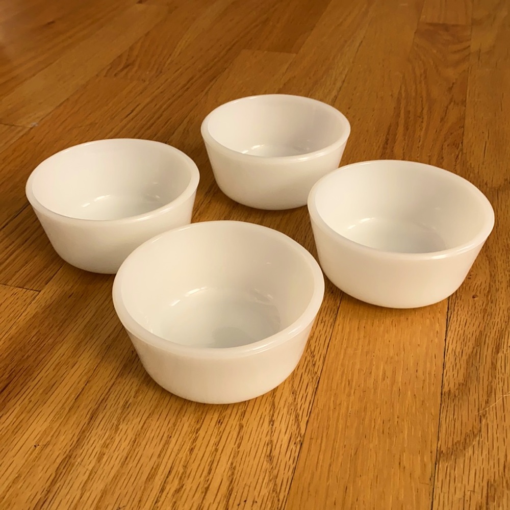 Set of Milk Glass Ramekins